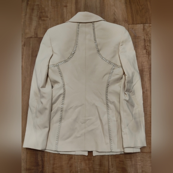 Versace Women's Beige Full Zip Wool Jacket Wrstern - Picture 5 of 12